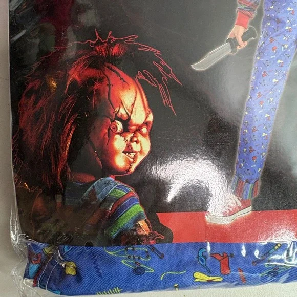 Chucky Child Costume Jumpsuit Large 12 14 Good Guys Horror Halloween Kids - Picture 4 of 8